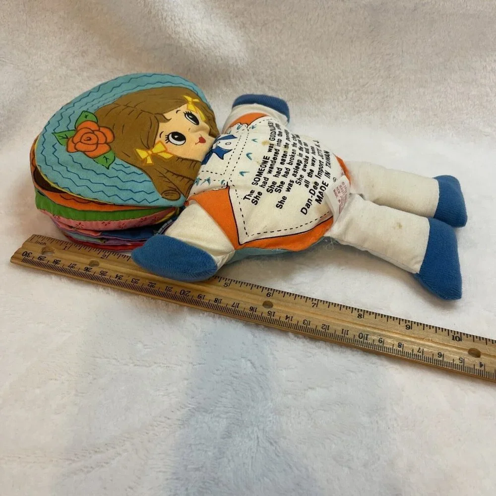1977 Cloth Flip Storybook Doll Cinderella &‎ The Three Bears one doll Dandee Vtg